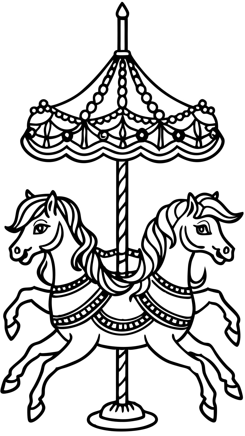 carousel horse coloring pages